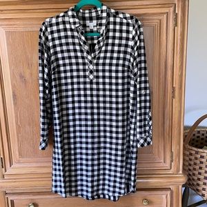 J Jill Buffalo check shirt dress